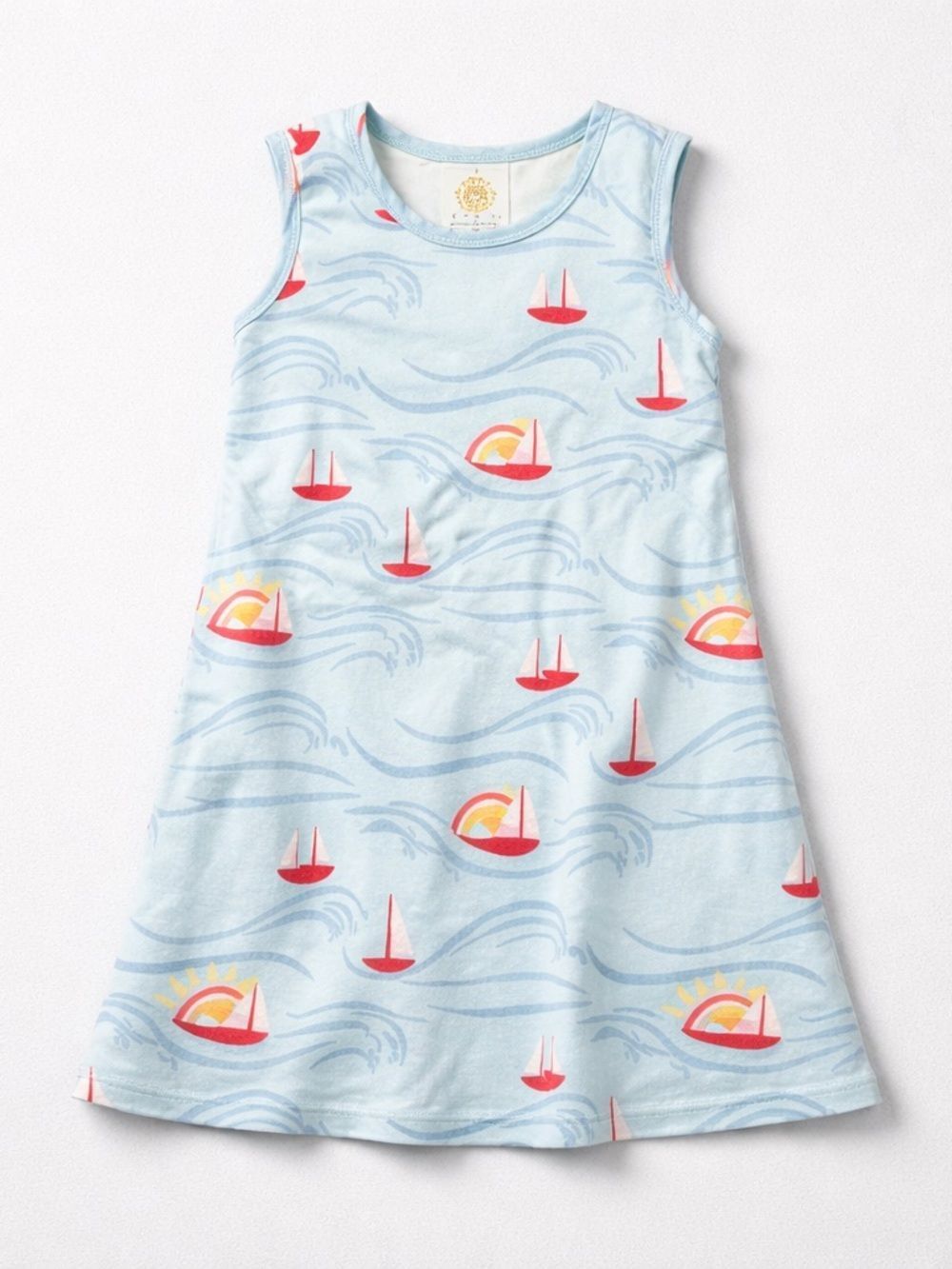 The Beaufort Bonnet Company Polly Play dress in wave Hello to the Sun pattern 7